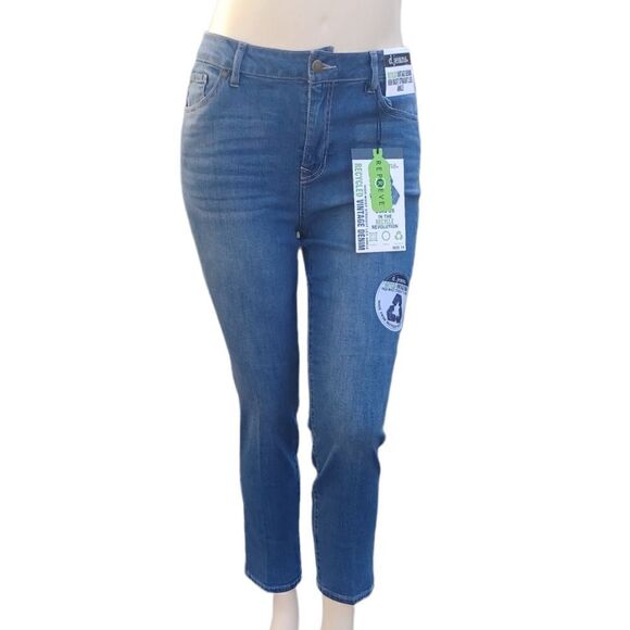 59333....d.Jeans High Waist Straight leg Ankle Jeans Size 14 - Picture 1 of 4